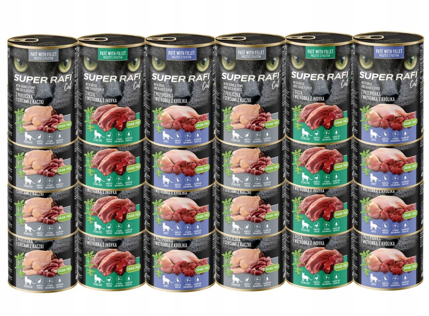 Rafi Cat mokré krmivo pro kočky MIX Chutí 24x400g