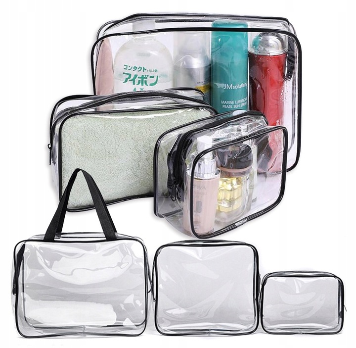 ZESTAW 3 KOSMETYCZEK W PODRÓŻ KOSMETYCZKA SAMOLOTOWA DO SAMOLOTU kuferek Marka Fit4Med