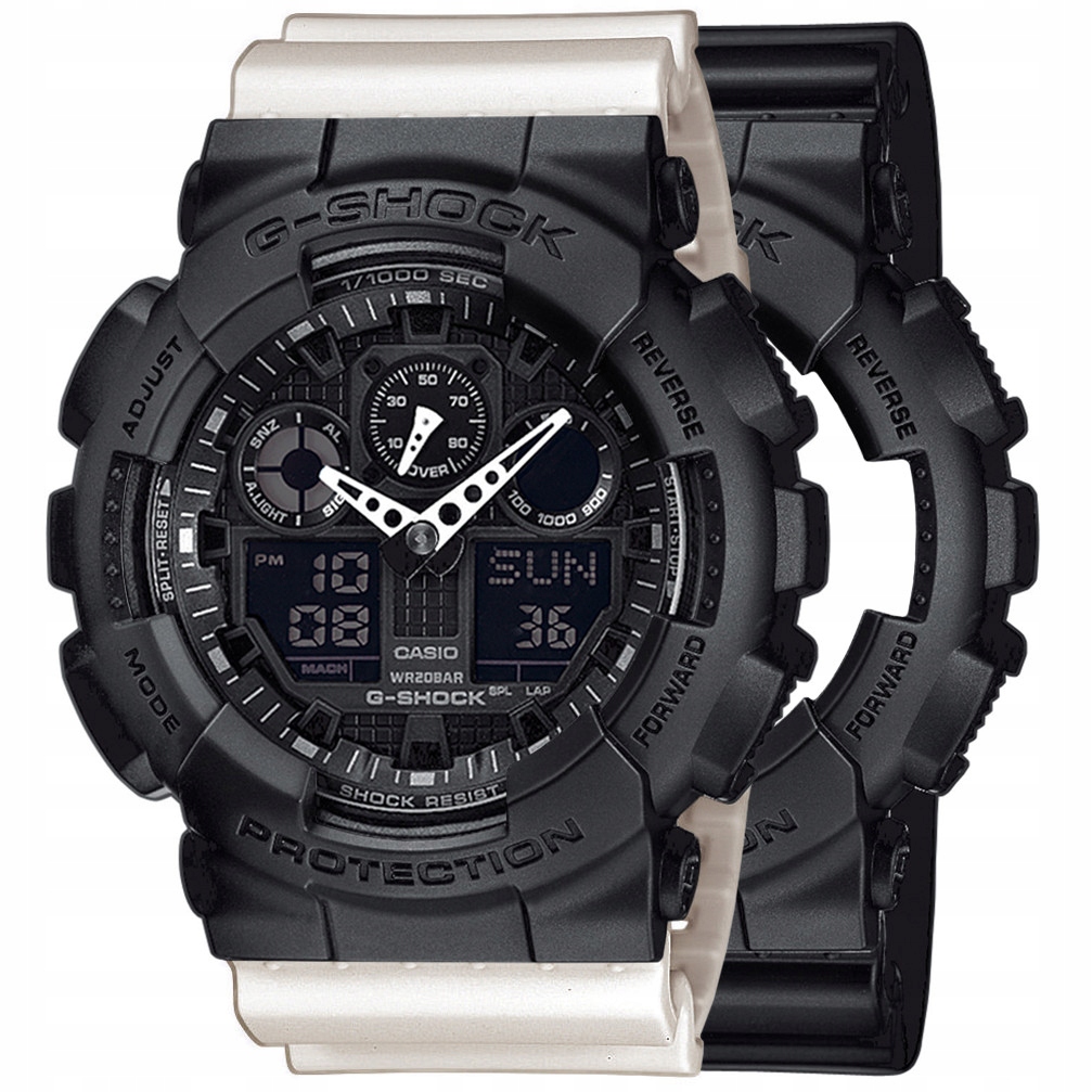 Sada G-shock GA-100-1A1ER Černá Bílá