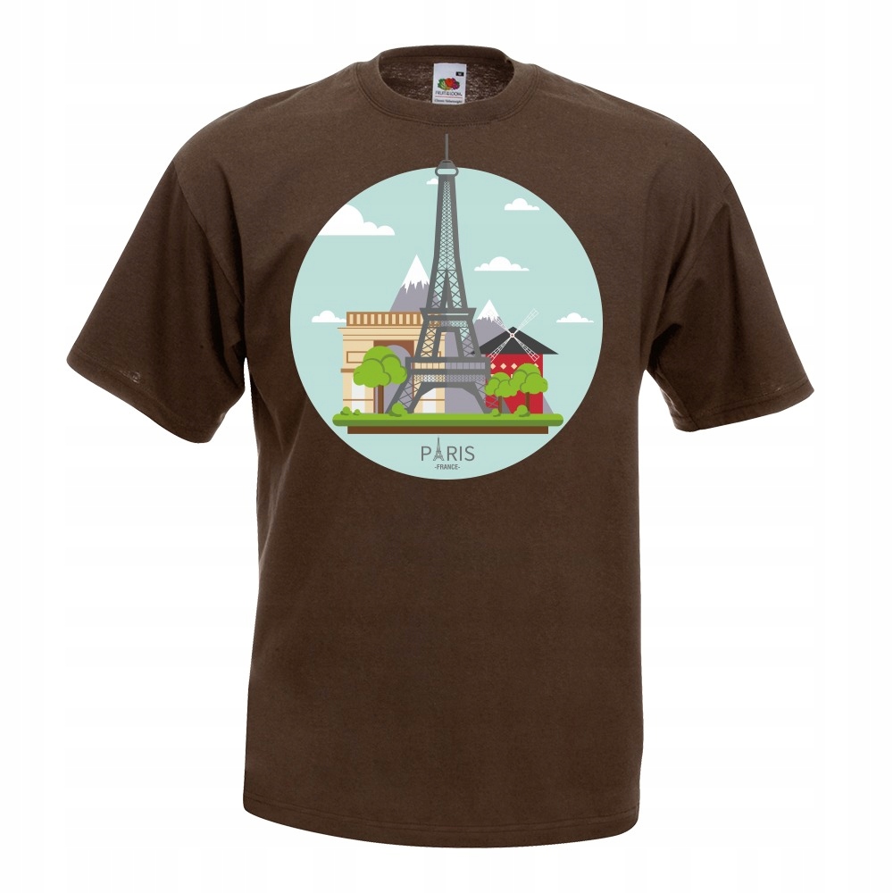 

Koszulka Paris Paryż Francja M brązowa