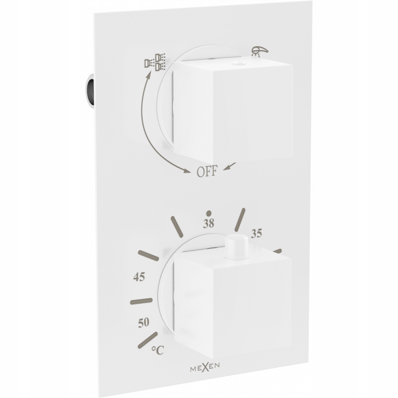 Mexen Cube vanovo-sprchová baterie 2 cestná, Bílá