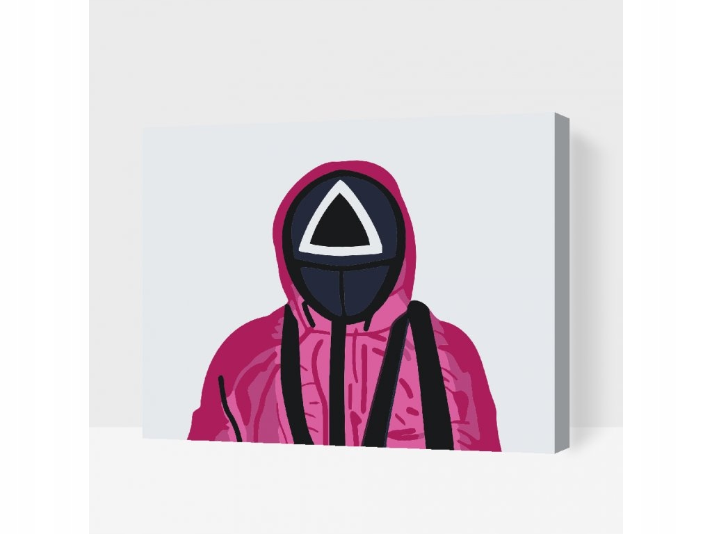 Malování Podle Čísel Squid Game Hra Seriál Portrét Trojúhelník Velký 60 x 80 cm