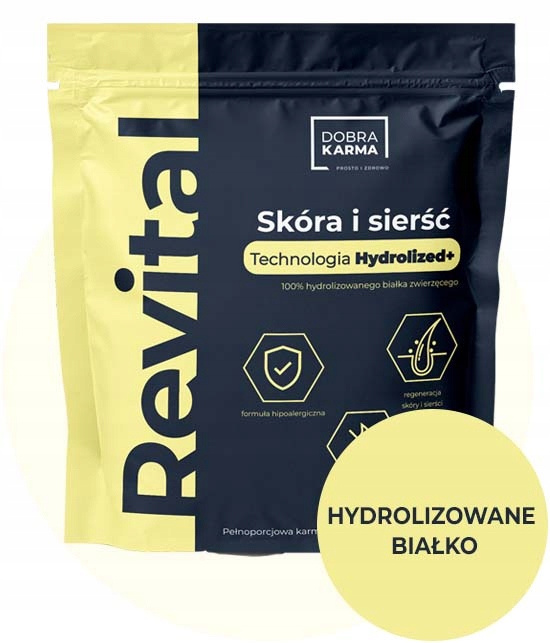 Levně Dobra Karma pro suchou pokožku Hydrolyzovaná srst losos hypoalergenní 1,5 kg