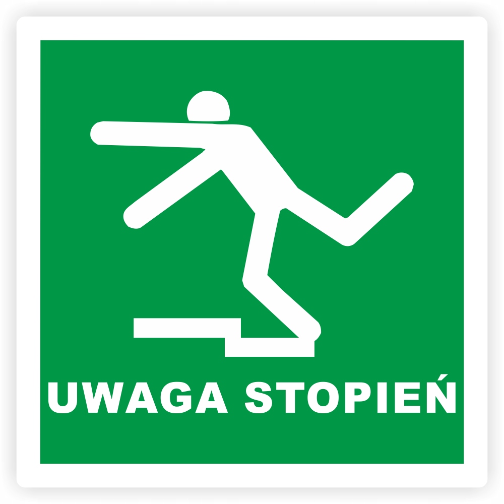 

Naklejka informacyjna Uwaga Stopień 10 cm