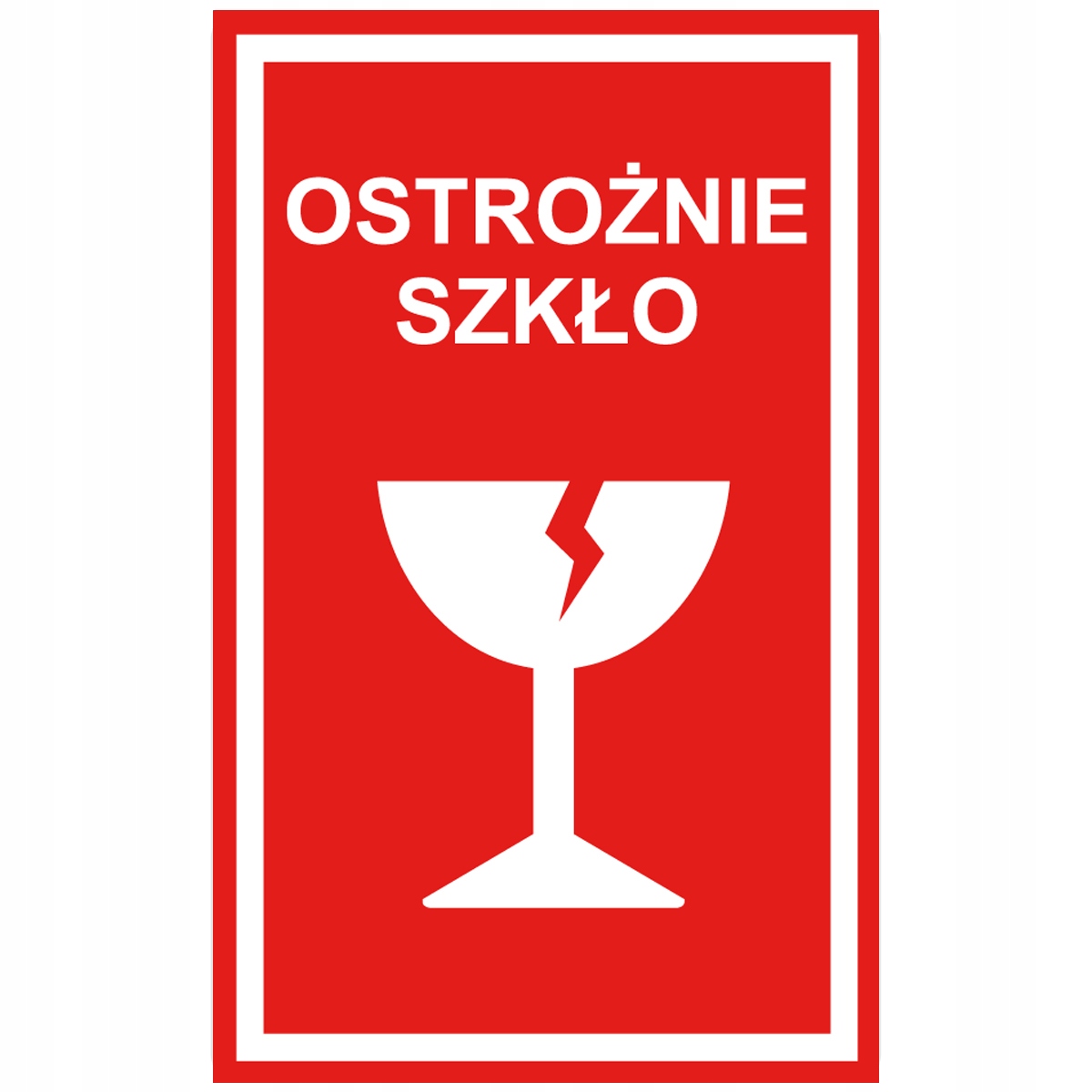 

Etykiety Naklejki Uwaga Ostrożnie Szkło 1000 Szt.