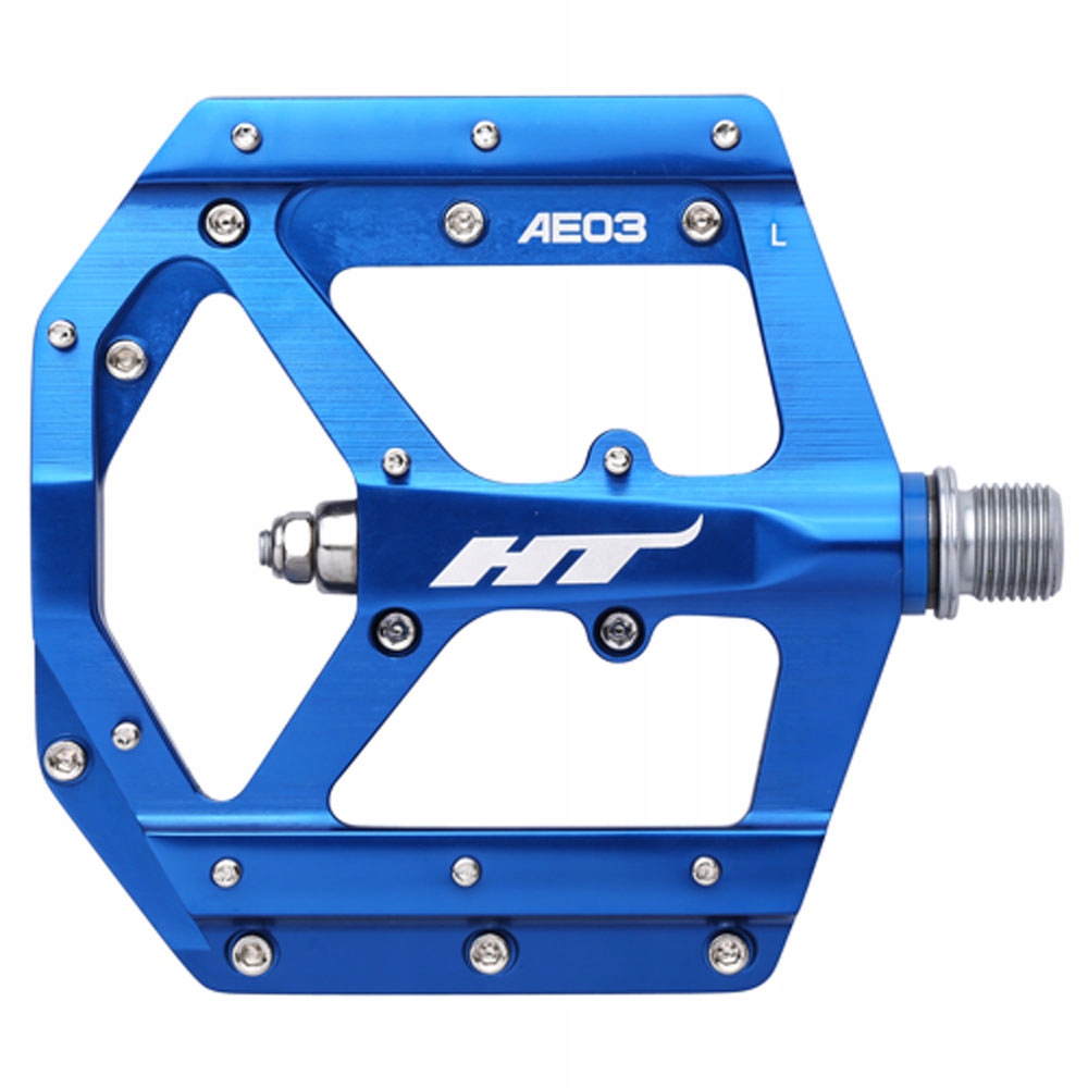 ULTRAPŁASKIE PEDAŁY PLATFORMOWE HT AE03 - Royal Blue # DH Enduro FR Dirt