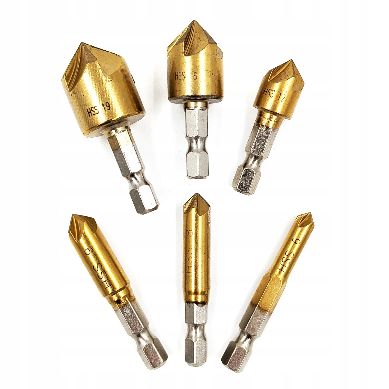 

Wiertła Fazujące Frez Pogłębiacz Stożkowy 6 El