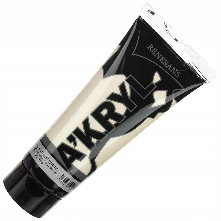 Farba akrylowa 200ml, biel antyczna, Renesans NR 2