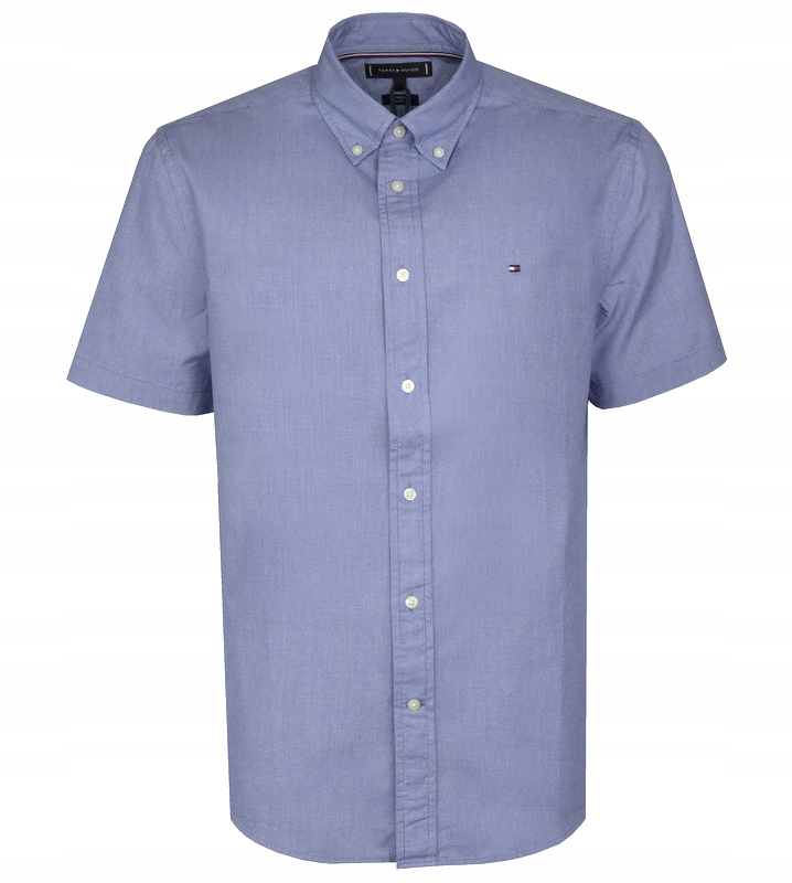 Tommy Hilfiger pánská košile s krátkým rukávem, modrá, XL