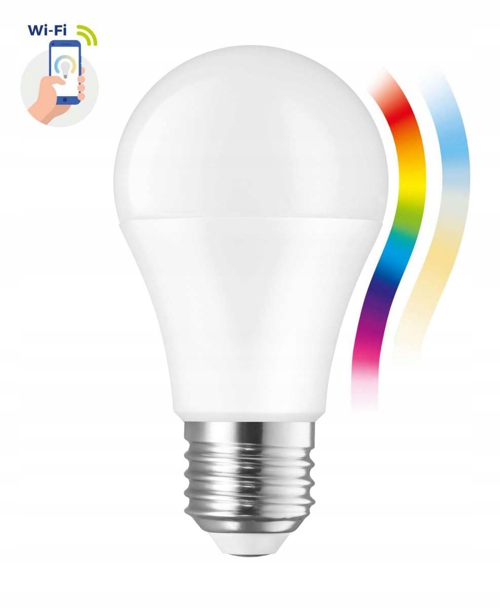 Żarówka LED WiFi E27 13W RGB+CCT TUYA Ściemnialna Klasa efektywności energetycznej F
