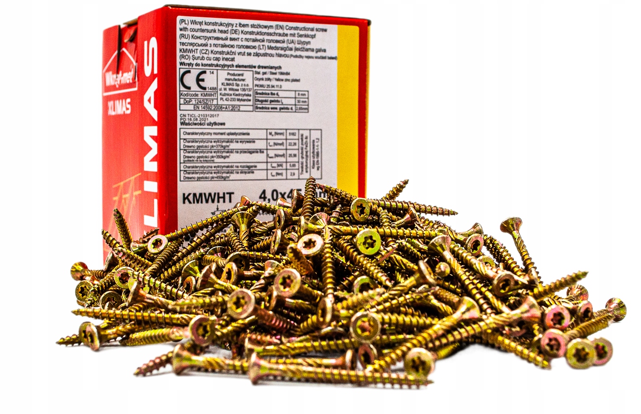 

Wkręty Ciesielskie 4x45 Torx Łeb Stożkowy 300szt