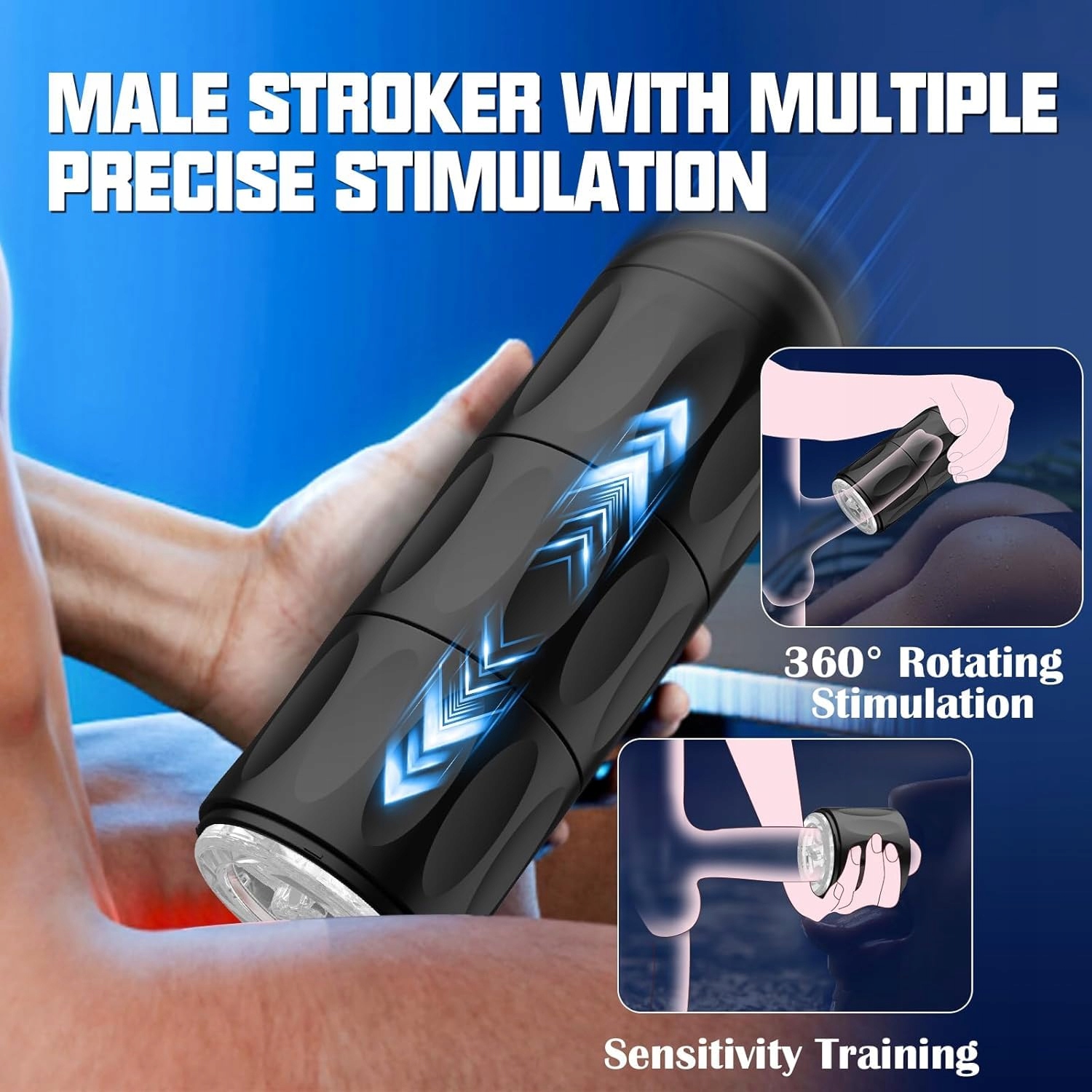 3-IN-1 MASTURBATOR Dla Mężczyzn Realistyczna Kieszonkowa Waginalna Zabawka — miniatura 2