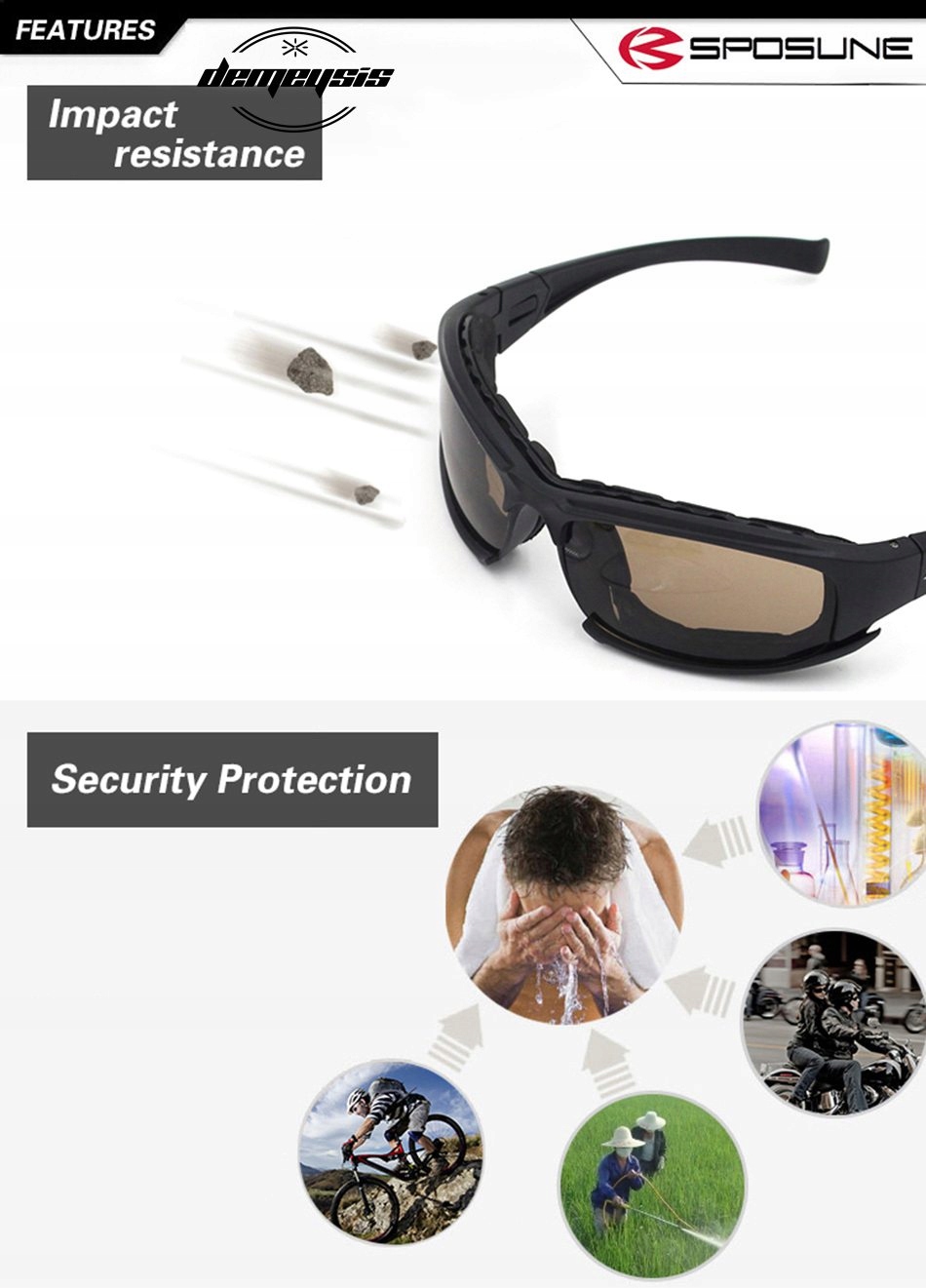 OKULARY MOTOCYKLOWE ROWEROWE POLARYZACJA UV LEOSHI Producent Wilmat