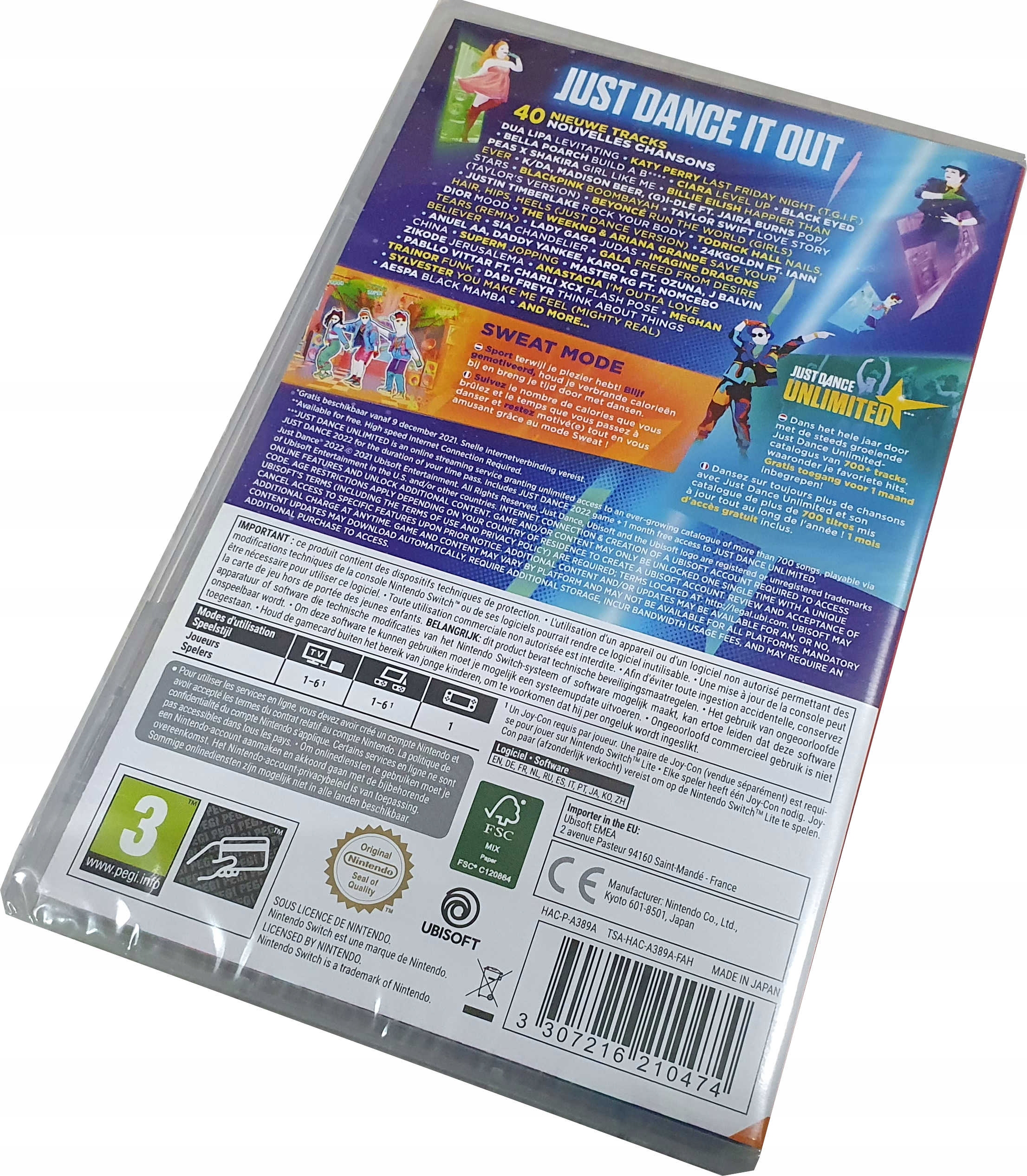JUST DANCE 2022 SWITCH NINTENDO TANIEC IMPREZOWA EAN (GTIN) 3307216210511