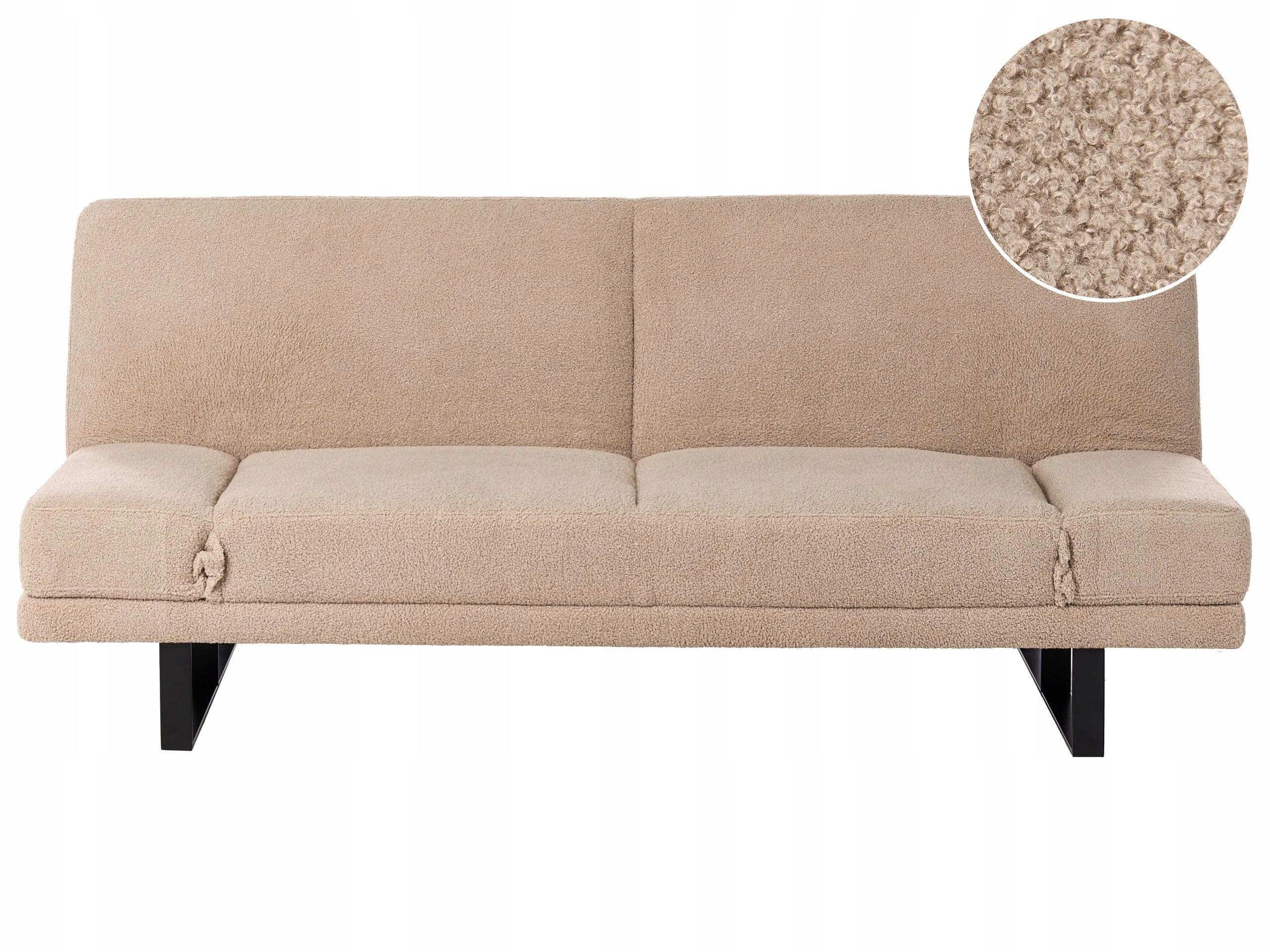 Sofa kanapa rozkładana 3-osobowa piaskowa