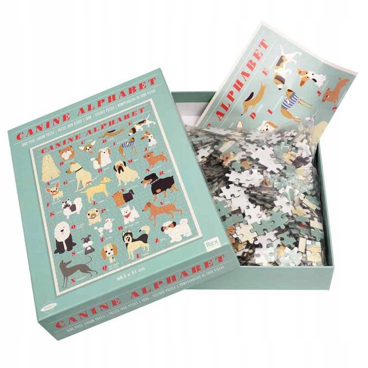 

Puzzle Psy 1000 elementów, dla dzieci Rex London
