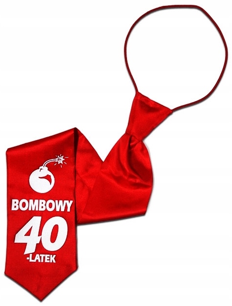 

Cudowny Satynowy Krawat, na 40 Urodziny