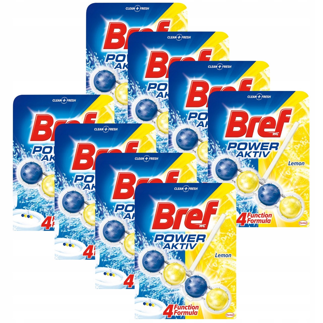 Levně Bref Power Activ 50g Přívěsek na Wc Citrus x8