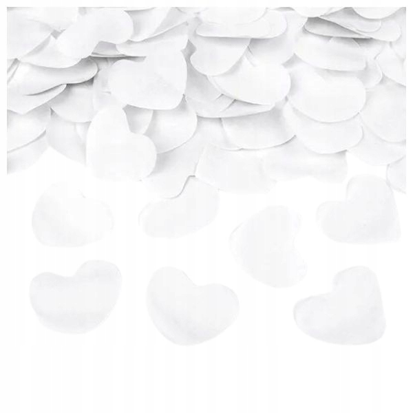 Tuby strzelające Białe Serca na Wesele Ślub Pierwszy Taniec Urodziny 40cm EAN (GTIN) 5901157423153