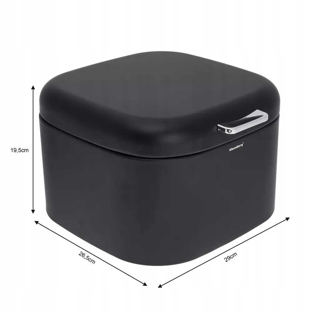 Maly pojemnik na pieczywo pudelko na chleb chlebak Kolor czarny