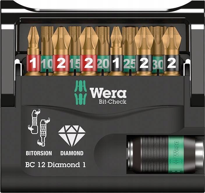 Sada bitů Bit-Check 12 Diamond 1 Wera