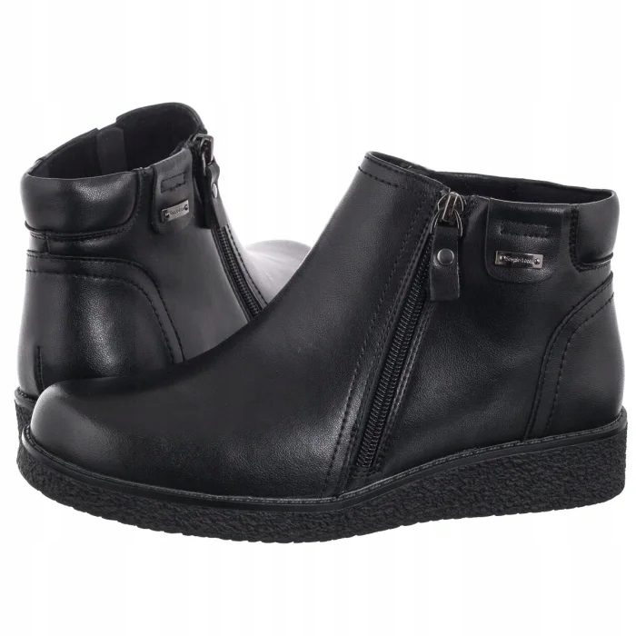 Dámské zimní boty Kotníkové Boty Sergio Leone černé kožené Bt 348-S