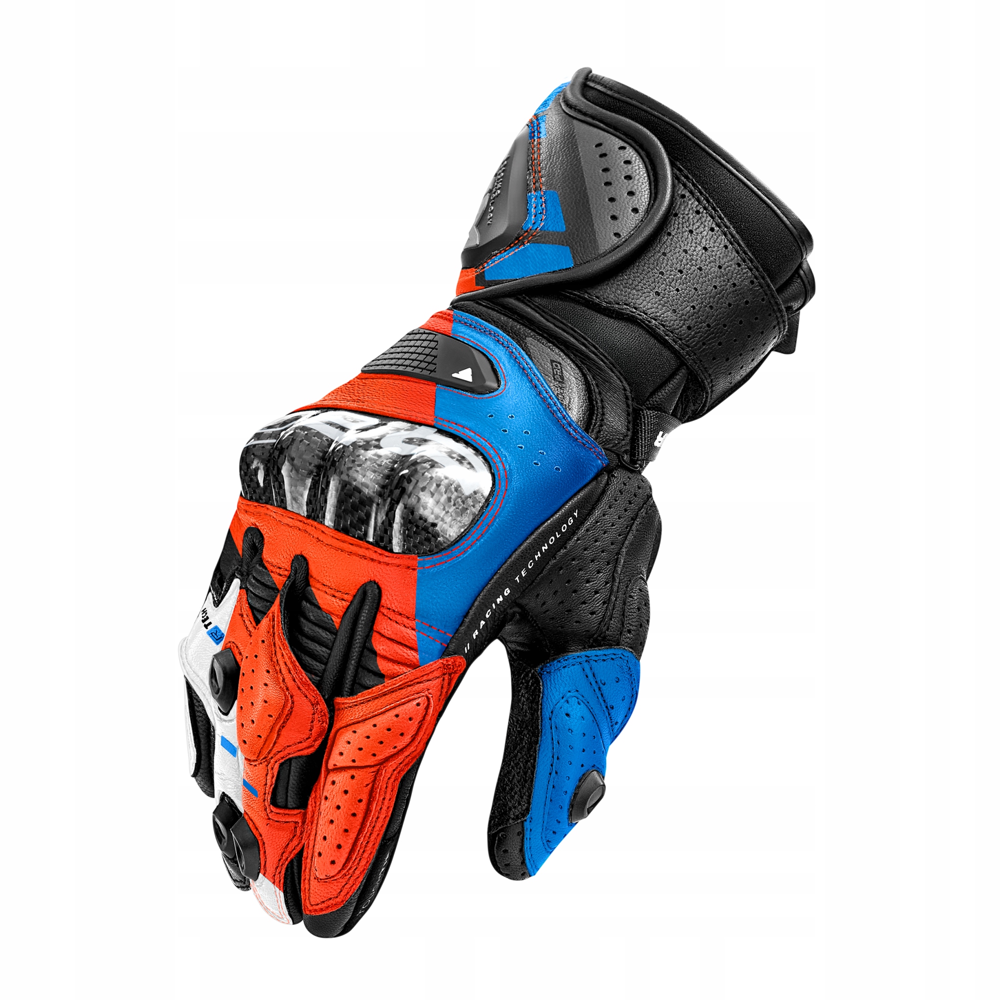 Dlhé kožené motocyklové rukavice Shima RS-3 Men Blue XL