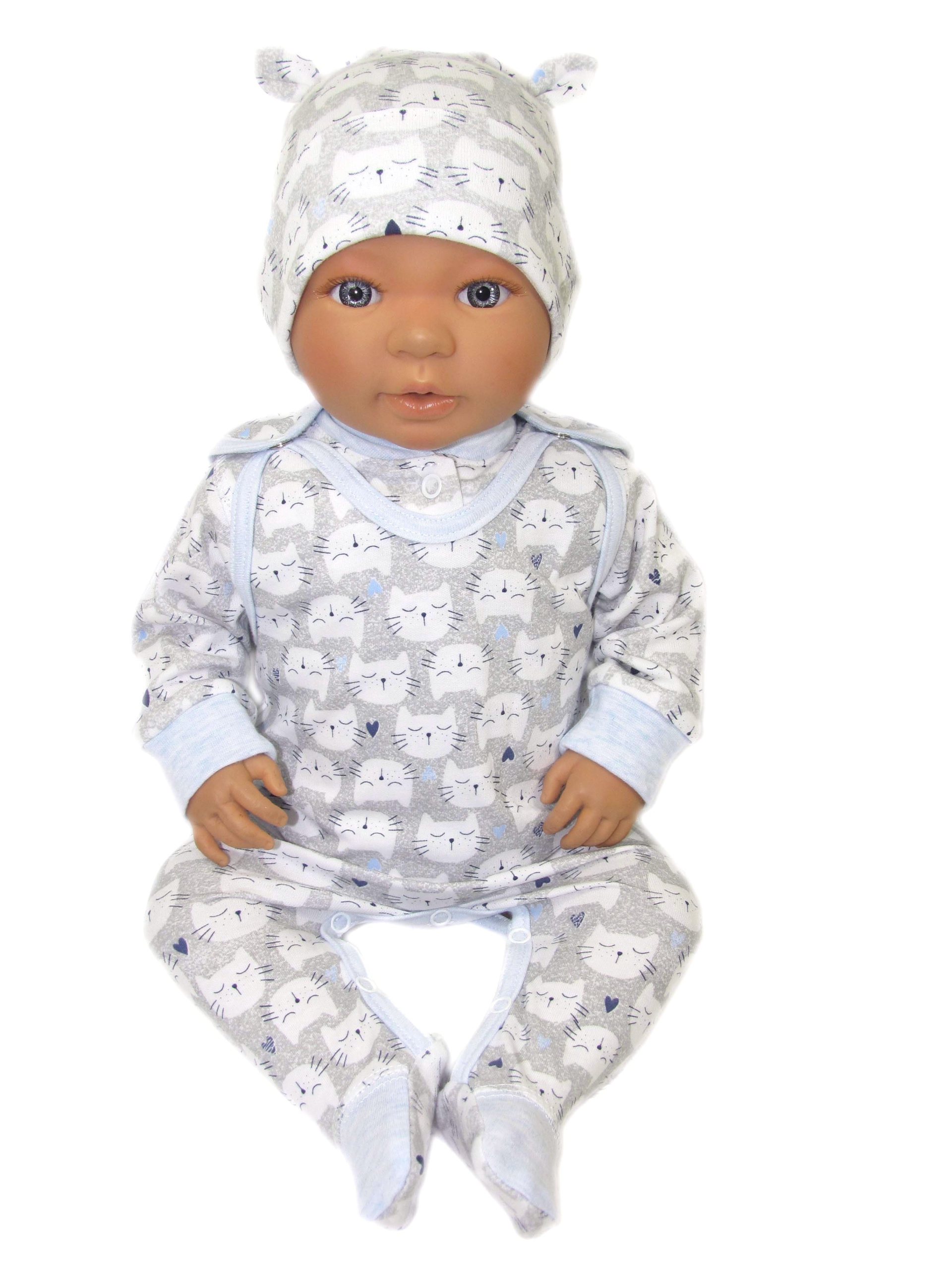 KOMPLET NIEMOWLĘCY ŚPIOCHY + KAFTANIK r.56 /16/ Rozmiar (new) 56 (51 - 56 cm)