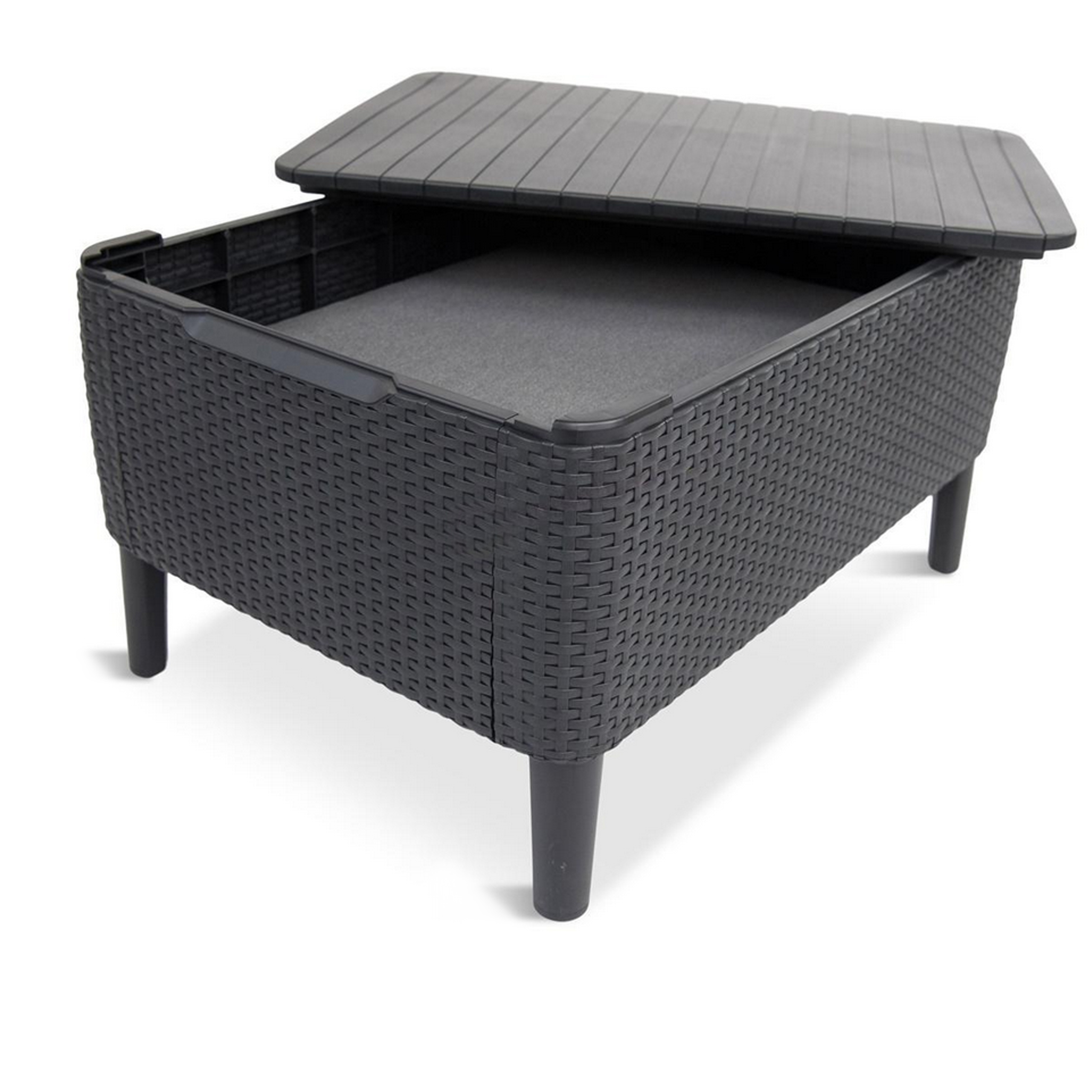 STOLIK OGRODOWY ZE SCHOWKIEM SALEMO GRAFITOWY KETER Kod producenta 82140360