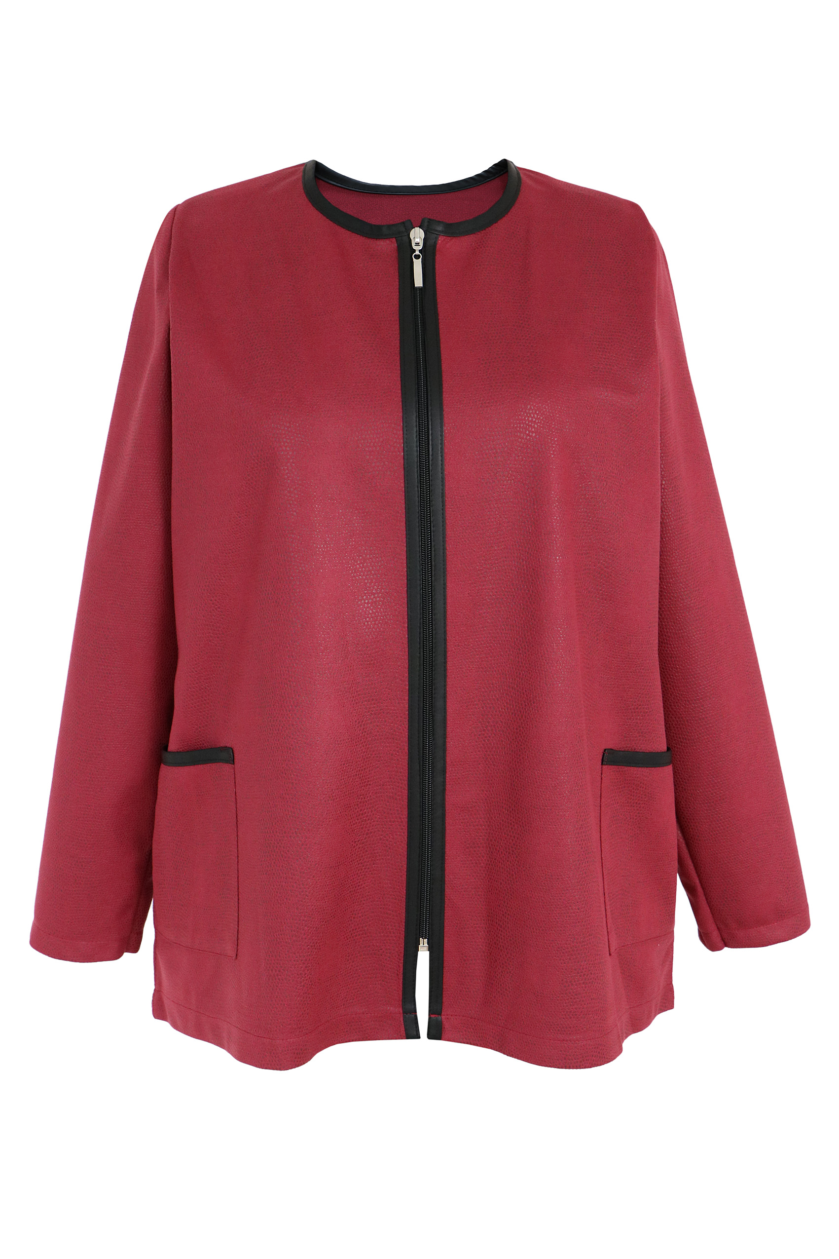 

Żakiet eco skórka Plus Size Bordo 2XL 48 50