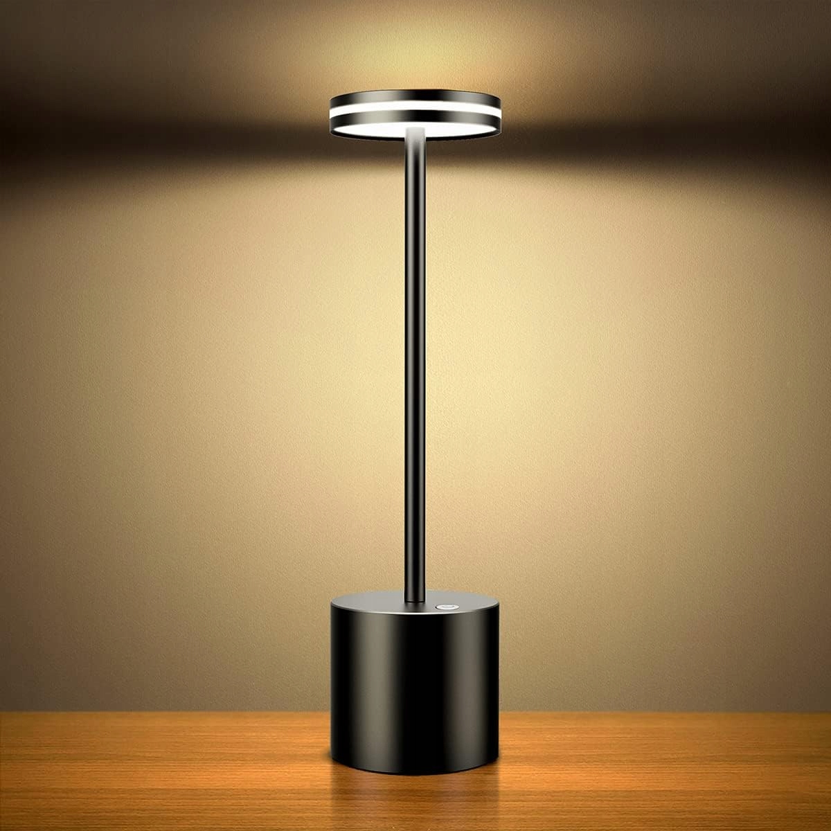 Hapfish Nowoczesna Lampa Led Stołowa Bezprzewodowa Ściemnialna 3000-6000K