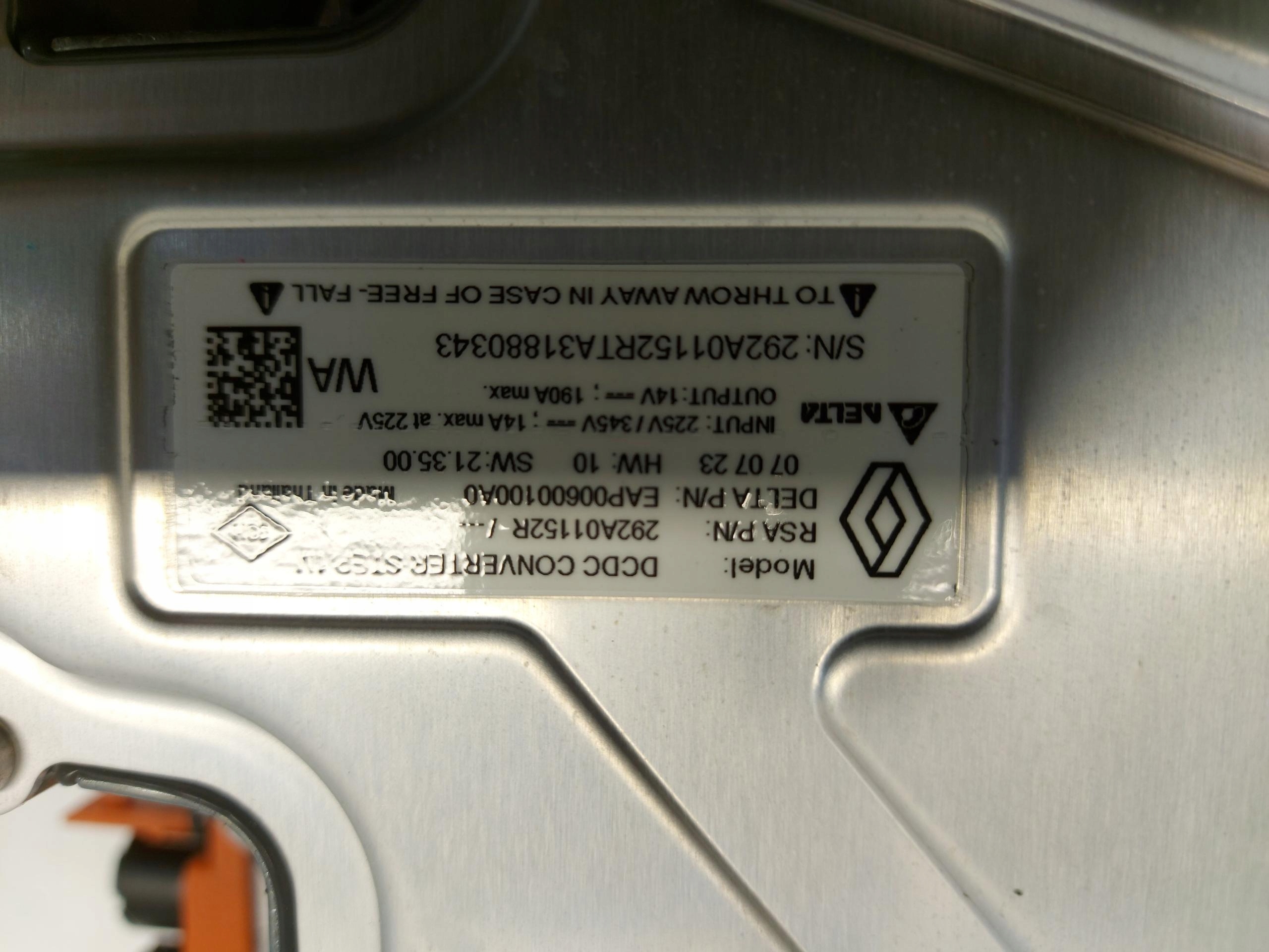 RENAULT Austral E 1.2EH module charging inwerter 292A01152R