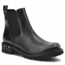 černé dámské kotníkové boty s nad kotník zateplené beránkem Karino 36