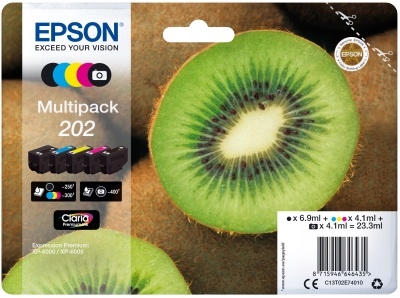 Epson multipack 5 farieb, 202 Premium Ink, štandard C13T02E74010