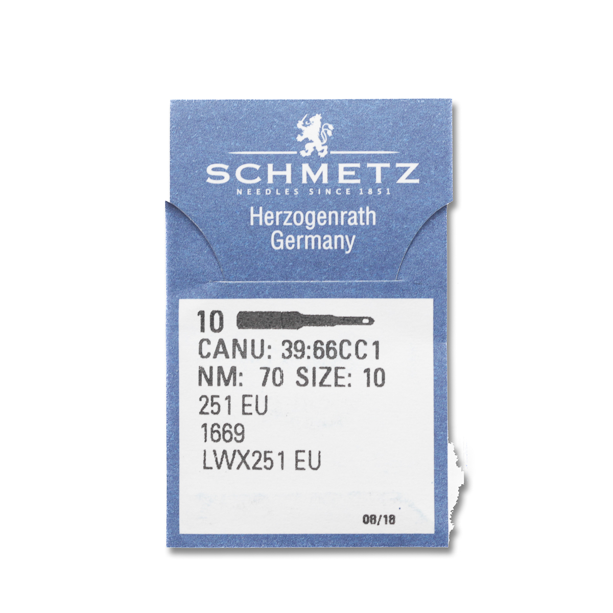 Jehly do stroje podšívky Schmetz 251EU 70 10 Ks