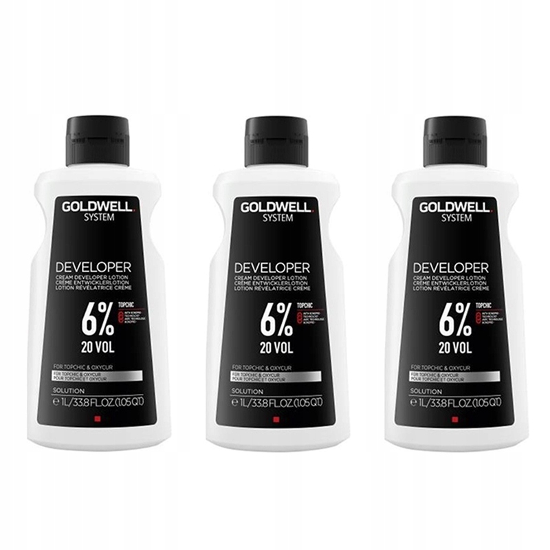 Goldwell Topchic Lotion 20 Vol 6% emulsja utleniająca 3x 1000ml koloryzacja-Zdjęcie-0