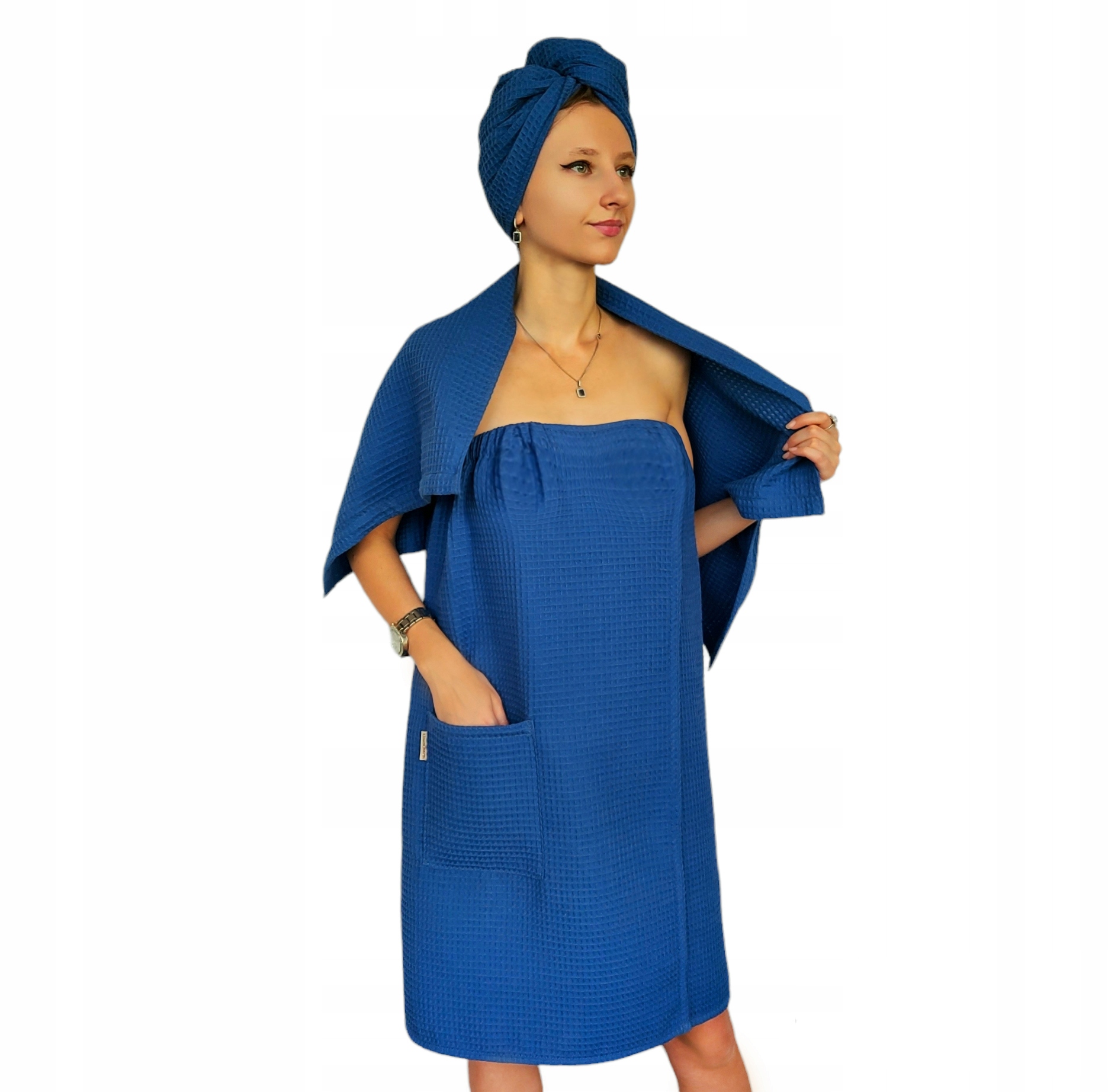Sada Pareo+Ručník+Turban do sauny Spa Granat Sm