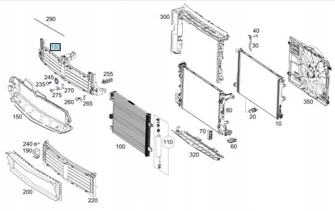 GÓRNA ŻALUZJA POWIETRZA B KLASA W247 19-