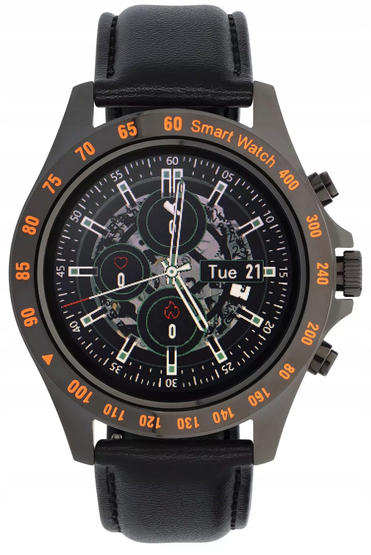 Inteligentné hodinky Garett Men Style, čierne, kožené