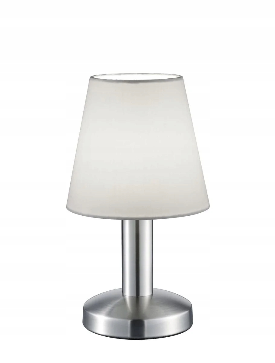 Stolní lampa noční stříbrná s bílým stínítkem, moderní, 24 cm Trio