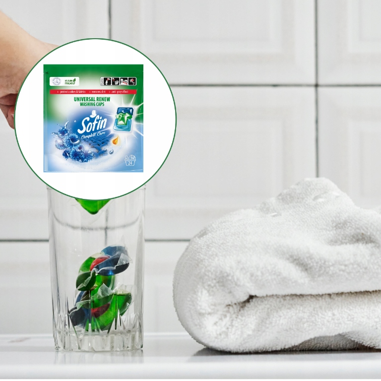 Kapsułki do Prania Sofin COMPLETE CARE & UNIVERSAL RENEW 24 sztuki Marka Sofin