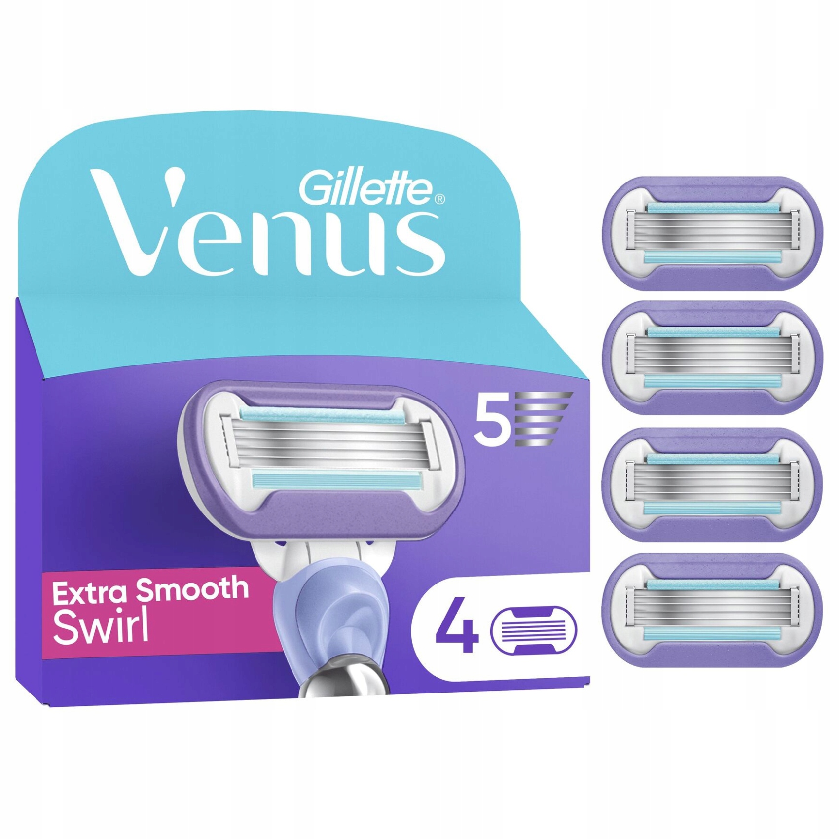 Gillette Venus Extra Smooth ostří nože náplně do strojku Swirl 4 kusy