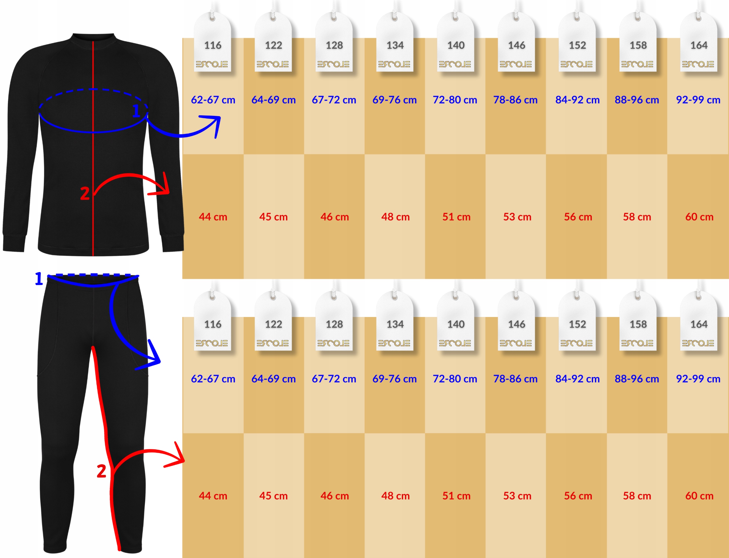 BIELIZNA TERMOAKTYWNA DLA DZIECI 122 KOMPLET CIEPŁY MESZEK SZYBKOSCHNĄCY Rodzaj średnia
