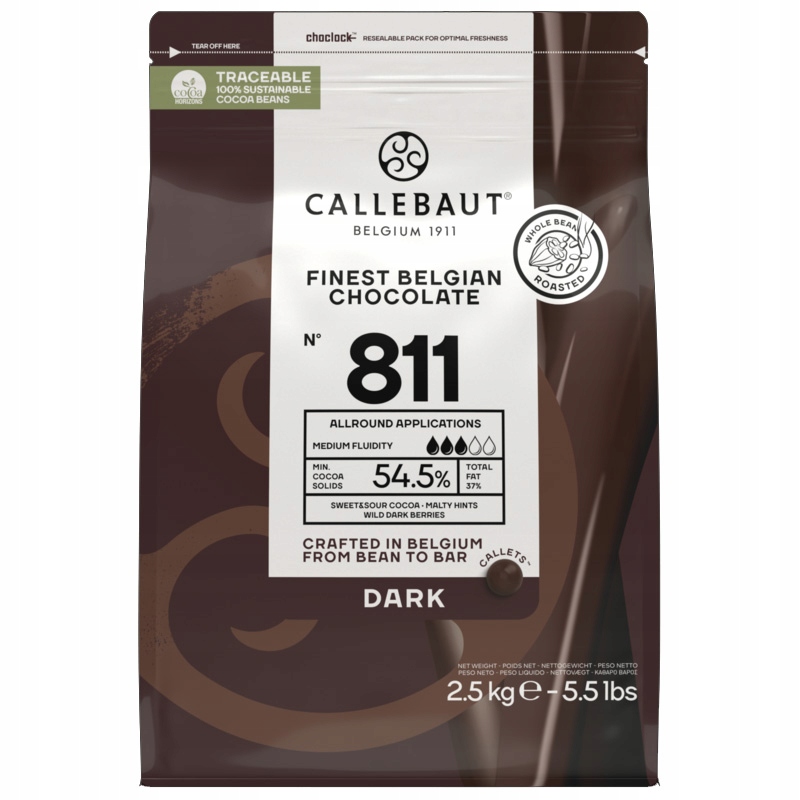 Czekolada gorzka (54,5% kakao) 2500 g Callebaut
