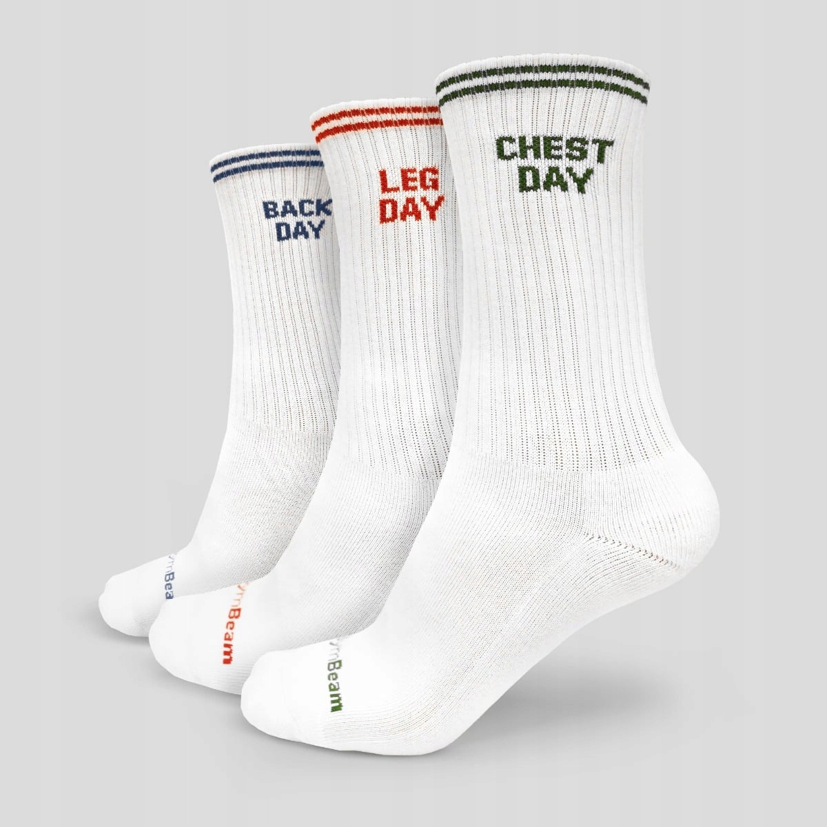 GymBeam Skarpety GymRat 3Pack White L