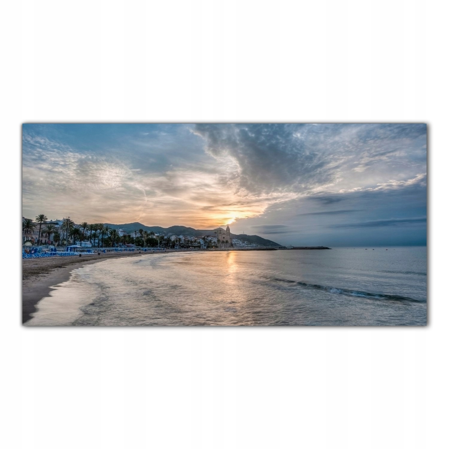 

Obraz na szkle Foto Sitges Zachód Słońca 100x50