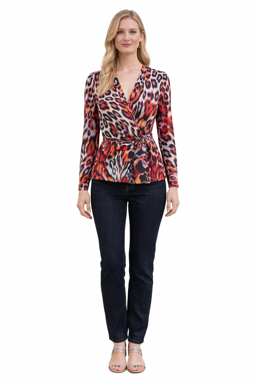 Marciono By Guess Vzorovaná Halenka S Výstřihem Do V A Volánky 44 I1K