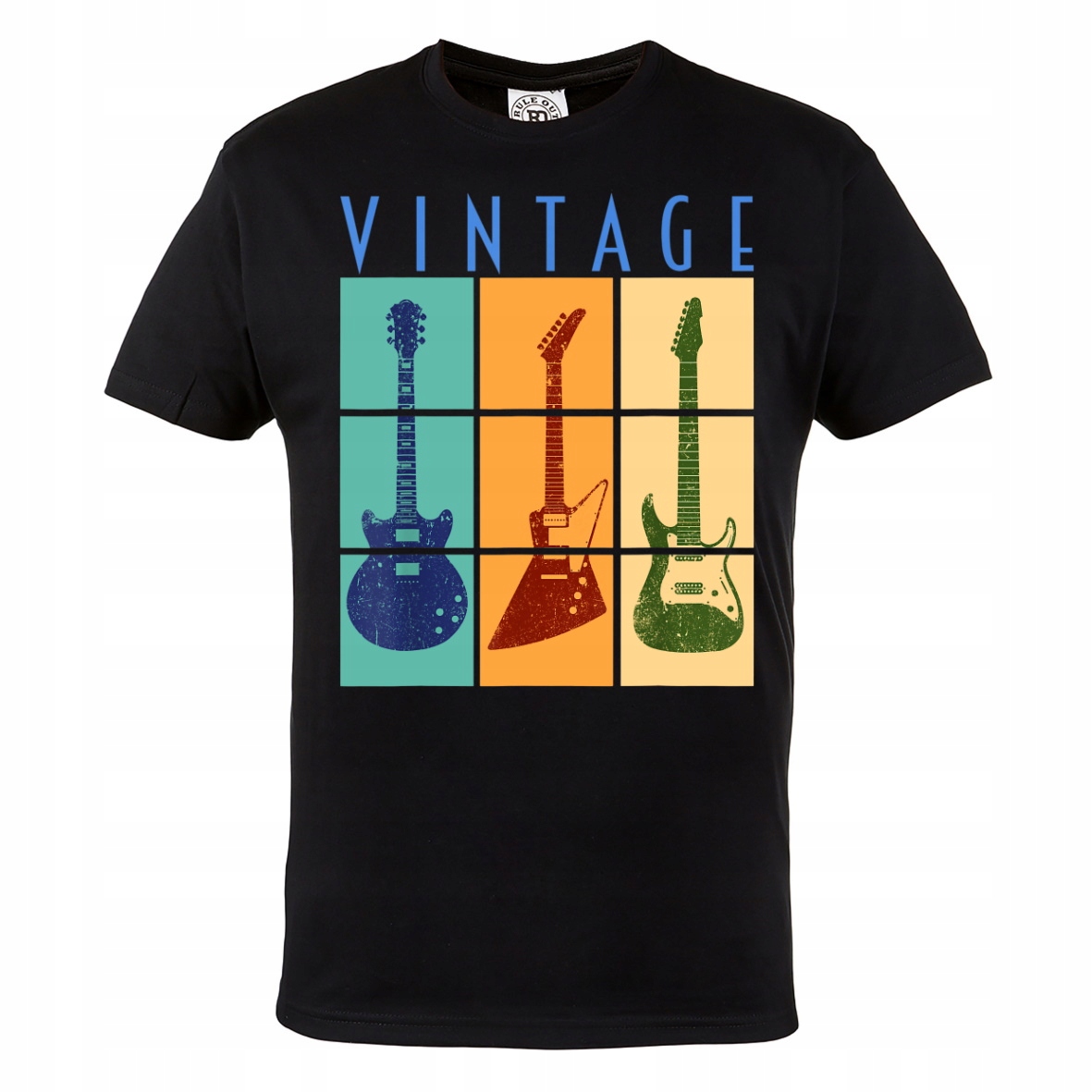 

Męska Koszulka Muzyczna Dla Muzyka Gitara Vintage