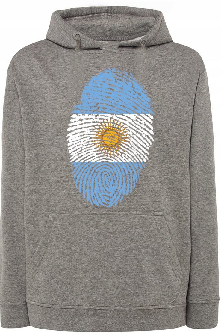 Argentina Mikina Otisk prstu Kapuce Pánská vel. 4XL