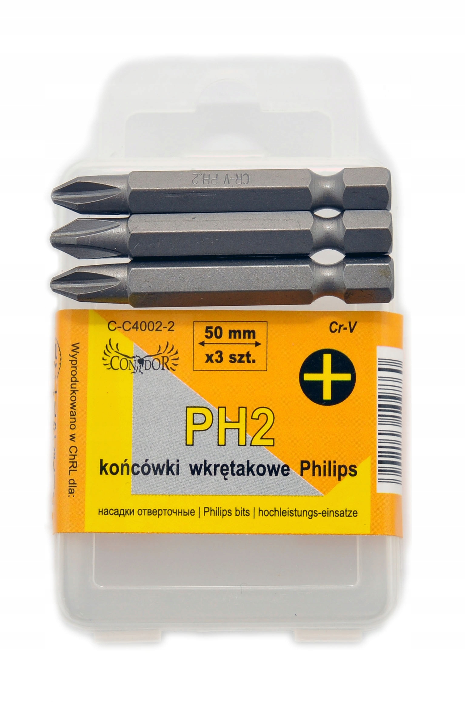 

Końcówki do wkrętarek PH2 50mm Condor bity